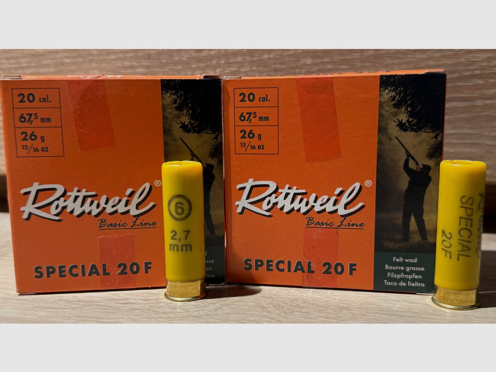 Rottweil Special 20 F - 20/67,5 - 26g - Nr. 6 (2,7mm) - Piombo