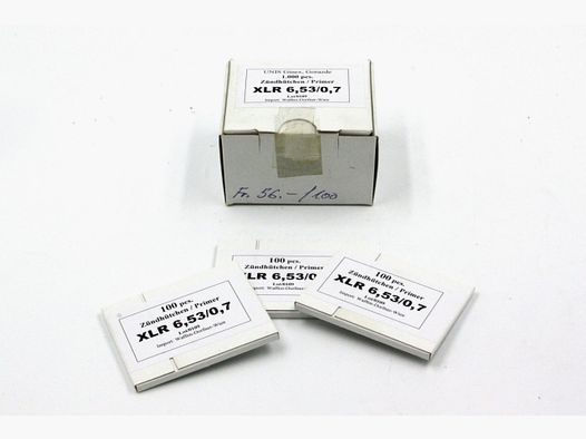 Zündhütchen Unis Ginex XLR 6.53/0.7, 100 Stk.