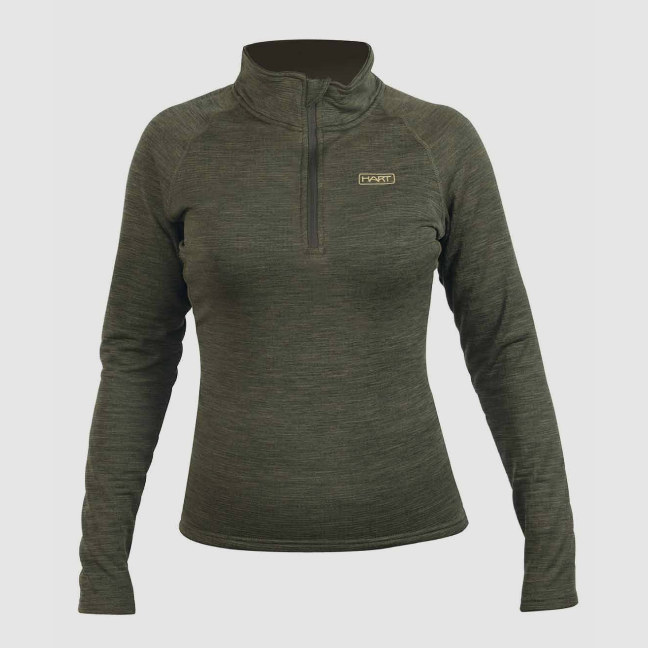HART Langarmshirt Camiseta Trail mit Zip Grün
