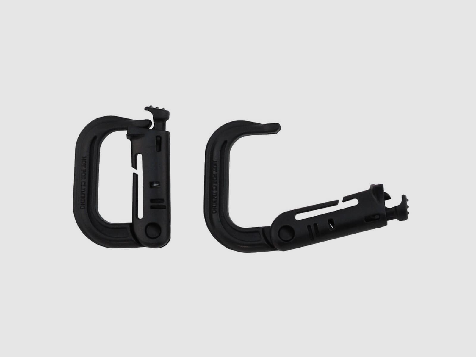 D Karabiner Molle, 2stk. - Schwarz