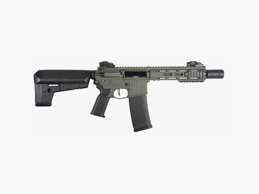M4 AR15 M-LOK SilentOps 8 pouces CHARLIE Olive S-AEG Fusil Airsoft Libre à partir de 18 ans | Delta Armory