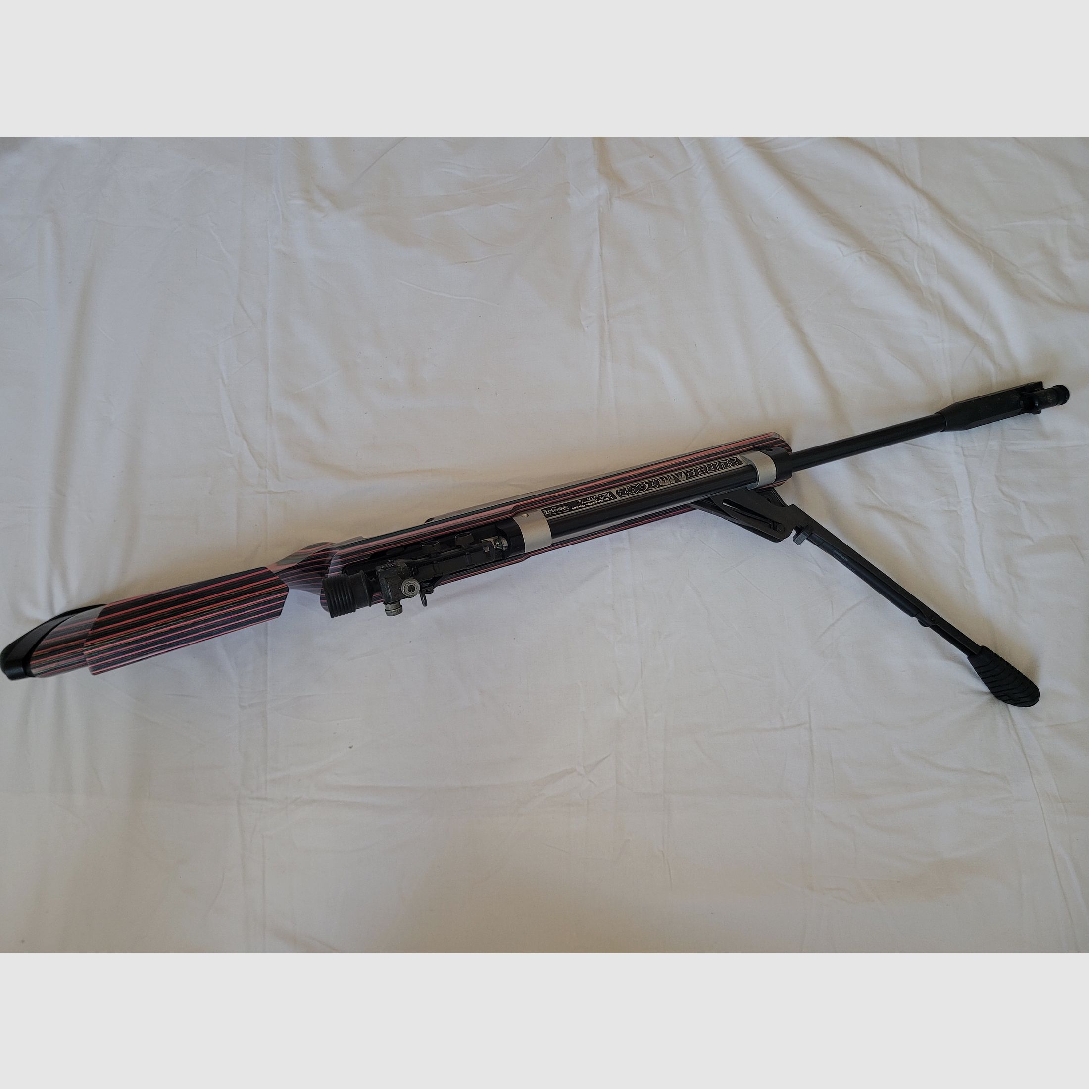 ANSCHÜTZ SUPERAIR 2002, KOLOROWY STOCK WARSTWOWY, 4,5 MM DIABOLO, Z POKROWCEM NA KARABIN, zdjęcie 2 z 6