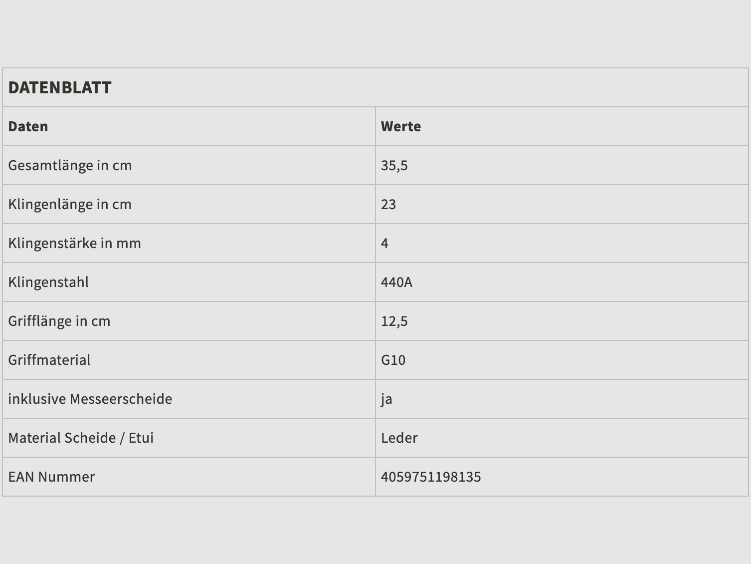 Couteau de chasse Parforce 2006912 Hatz-Watz Boar Hunter G10 FT