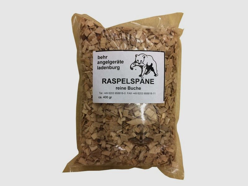 Behr Raspelspäne zum Räuchern - 400g - reine Buche - für Fisch / Fleisch / Gemüse