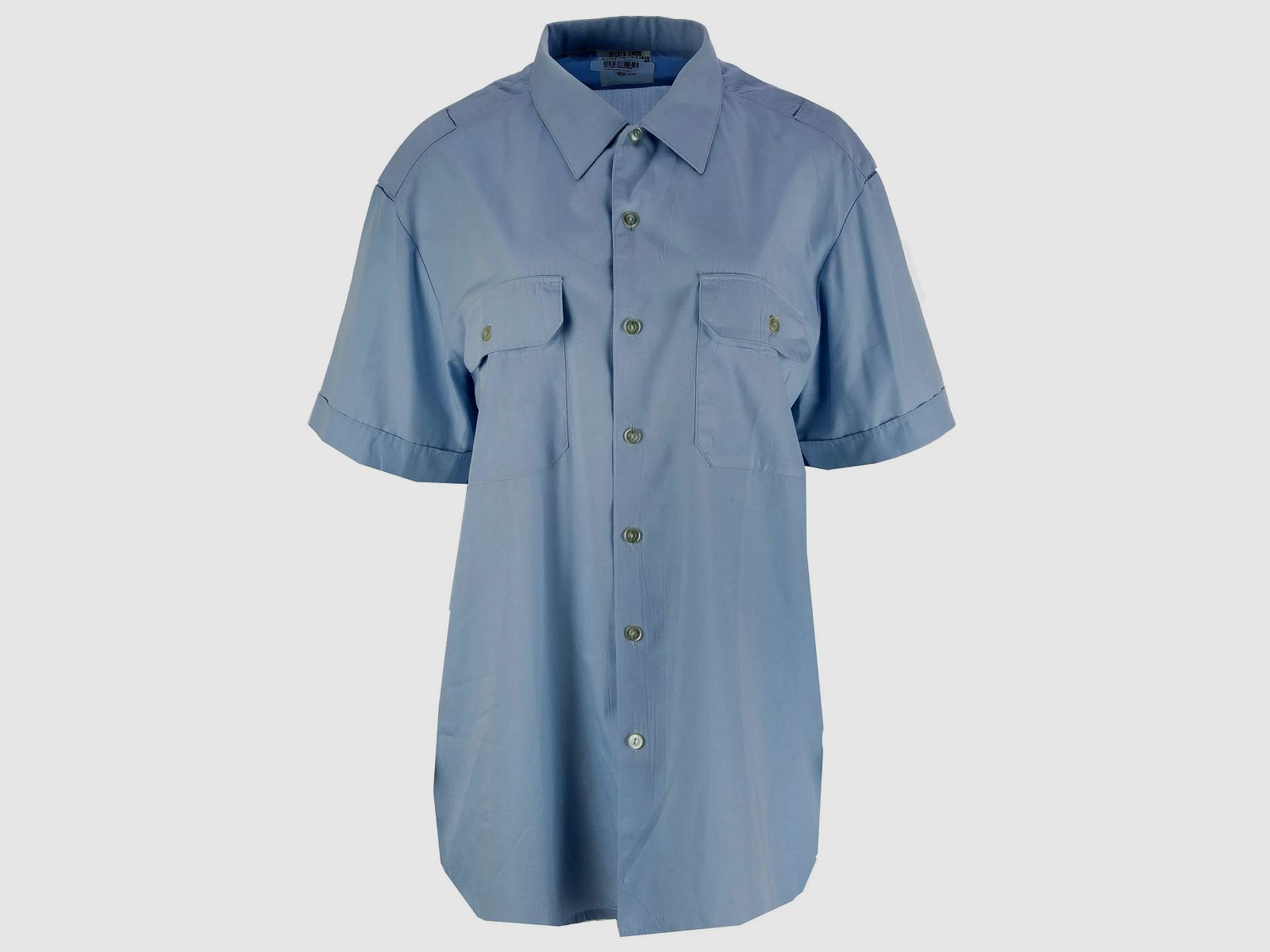 Bundeswehr Original BW Diensthemd Kurzarm blau gebraucht