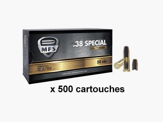 Munitions MFS Kal. .38 Spezial FMJ Flachkopf 158gr – Packung mit 500