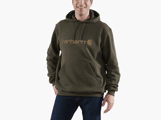 Carhartt Marquette Logo Sweatshirt Hombres Burnished Logs Heather M