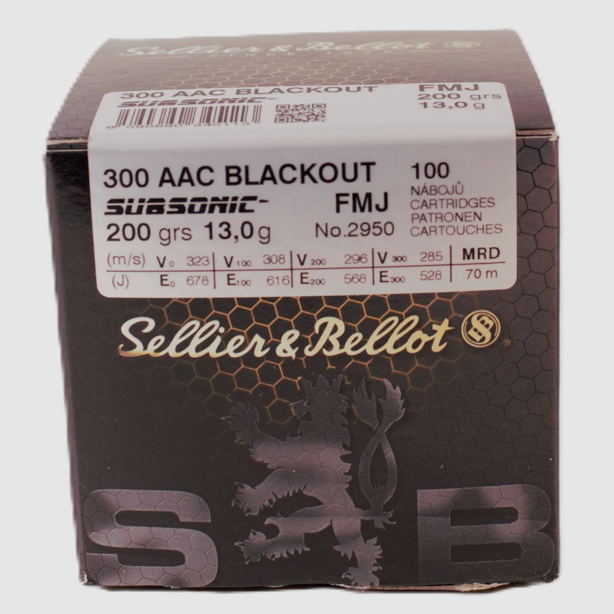 sellier & bellot 300 aac subsonic fmj 200grs