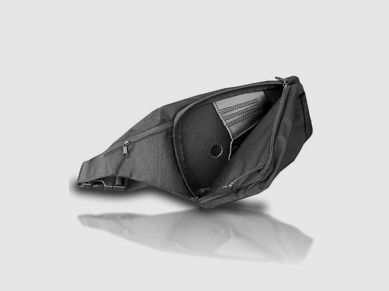 Kompakte Gürteltasche mit Holster I Revolver Schwarz