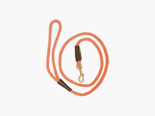 Laisse orange pour chien avec mousqueton - Laisse 180 cm - Diamètre 1 cm