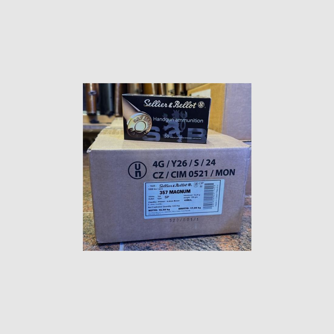 Sellier & Bellot (S&B) .357Mag SP 158grs - 510,00€ per 1000 stuks!