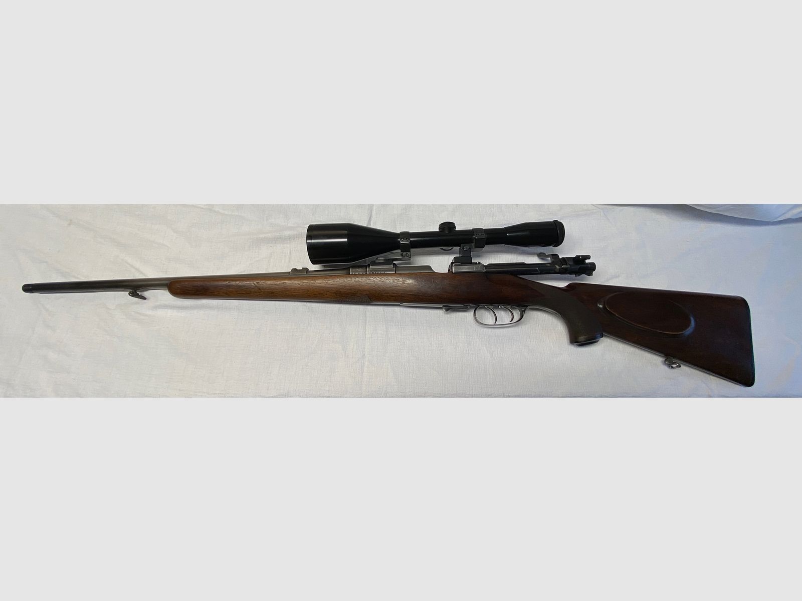 Ferlacher repeating rifle 8x57 IS, repeater, repeating rifle with muzzle thread for silencer, riflescope 8x56, new proof 2021