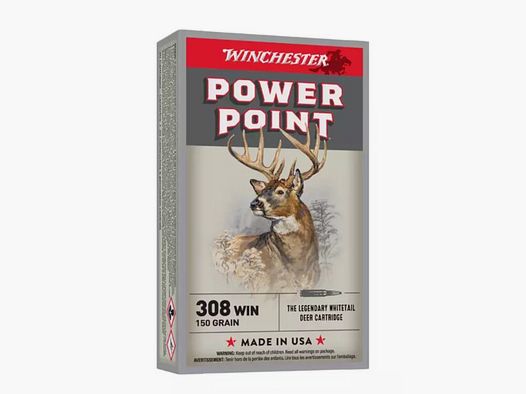 CARTUCCE WINCHESTER POWER POINT CAL.308WIN 180GR PZ20