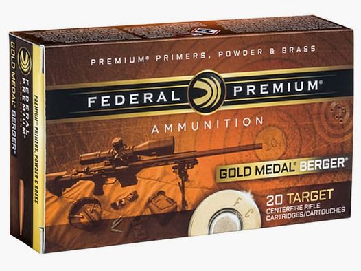 Federal Premium Gold Medal Berger 6.5 Grendel 130GR AR Hybrid OTM 20 cartridges