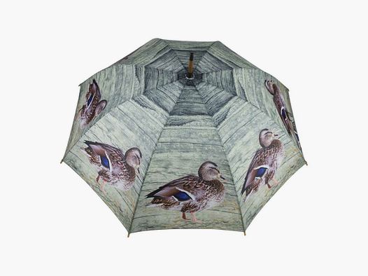 Lovergreen Outdoor Motiv Regenschirm Ente grüner Hintergrund