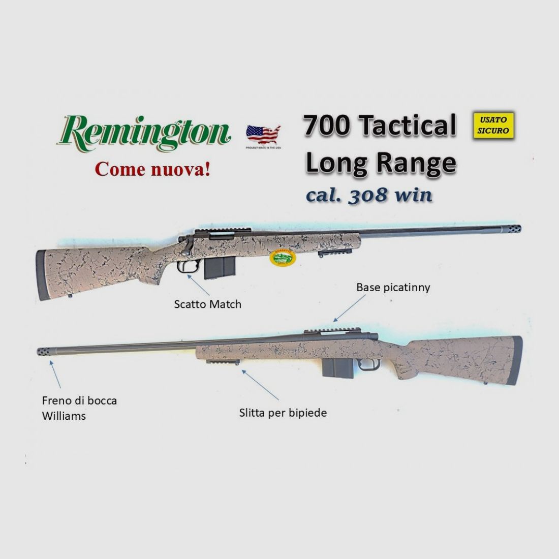 REMINGTON 700 TACTICAL cal.308 win - occasione - R.16996