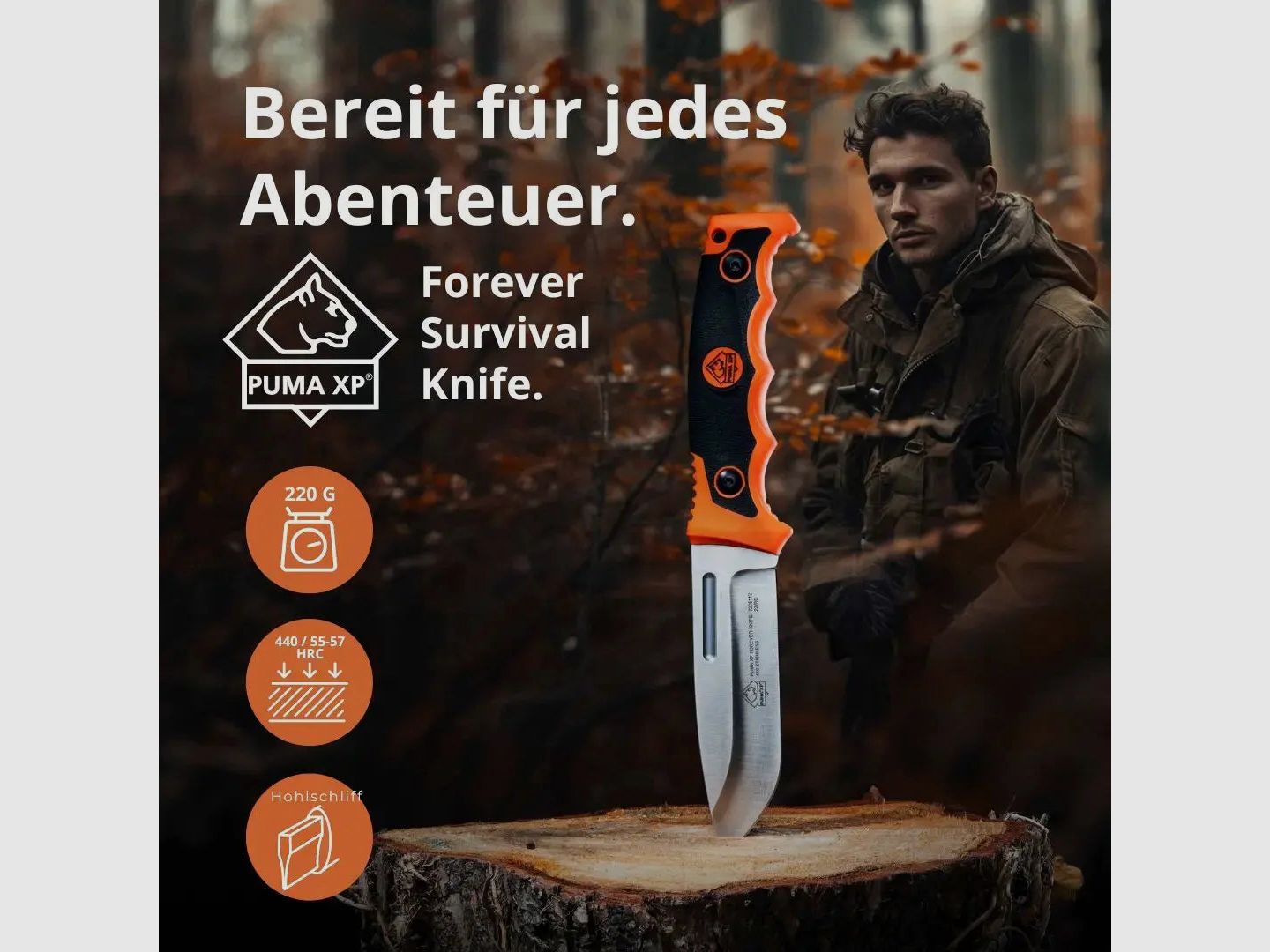 PUMA XP forever knife, orange