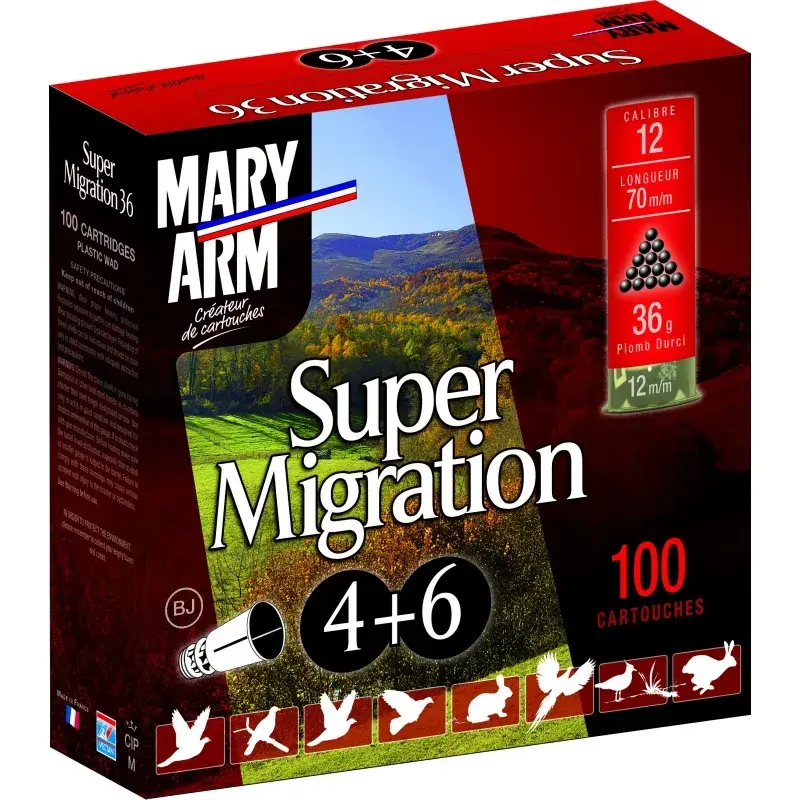 Cartouches Mary Arm Super Migration 36 Grammes Duo Calibre 12, image 2 sur 4