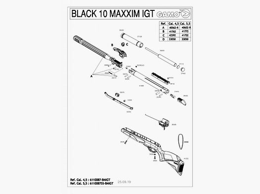 32070 - Cale plastique bielle BLACK BULL Black 10x Maxxim IGT 29J 4.5 mm