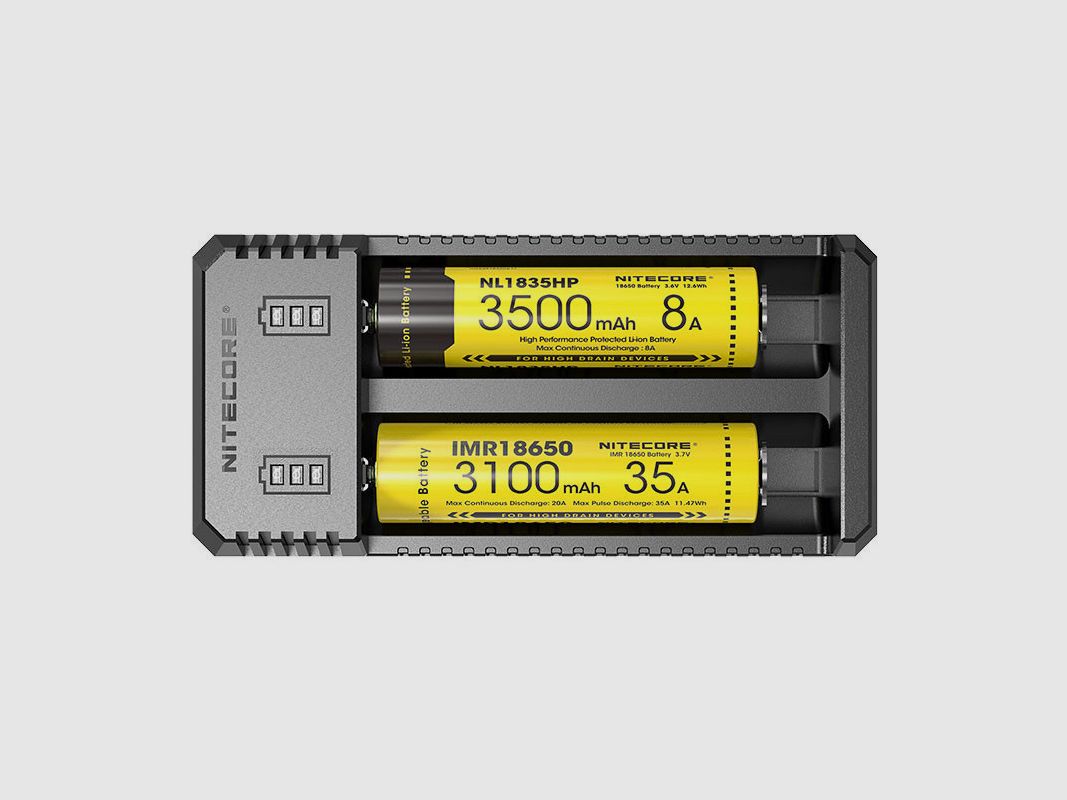 Caricabatterie Microusb 1 Batteria - 800Ma X2 Max - Nitecore - NCUI2