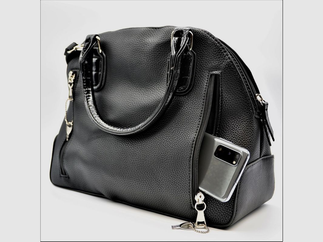 Handtasche Satchel Style - Schwarz, Bild 7 von 10
