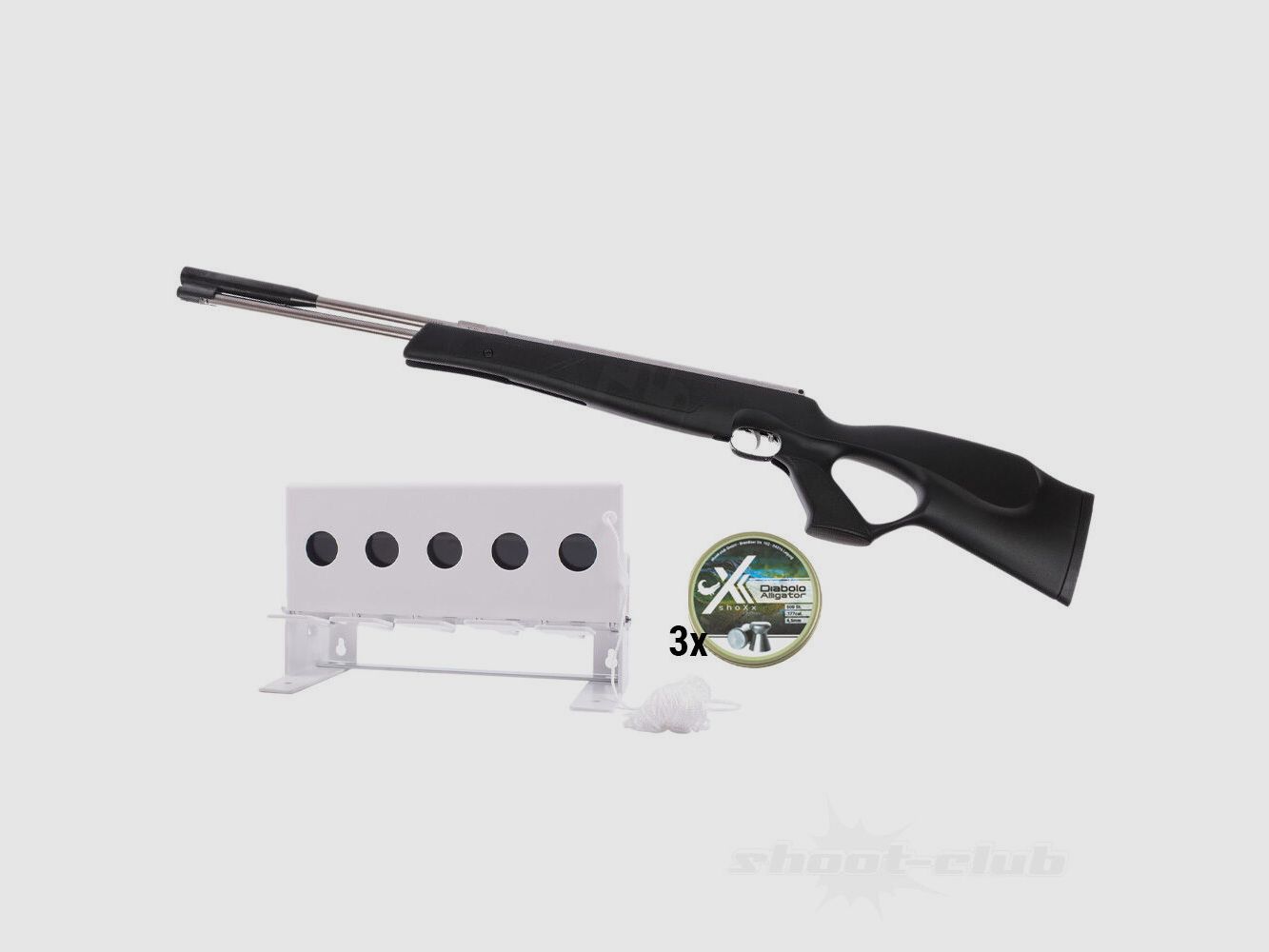 Weihrauch HW97K Black Line STL-Look 4,5 mm Biathlon-Set