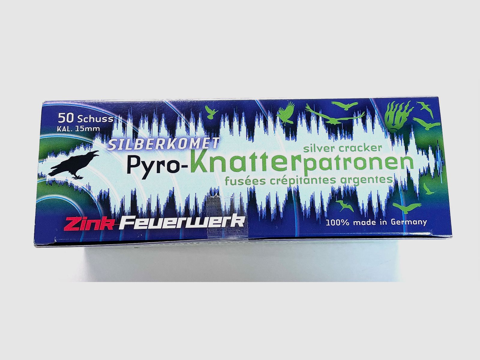 ZINK Fuochi d'artificio Pyro-Knatterpatronen Silver Comet Cal.15mm 50 colpi