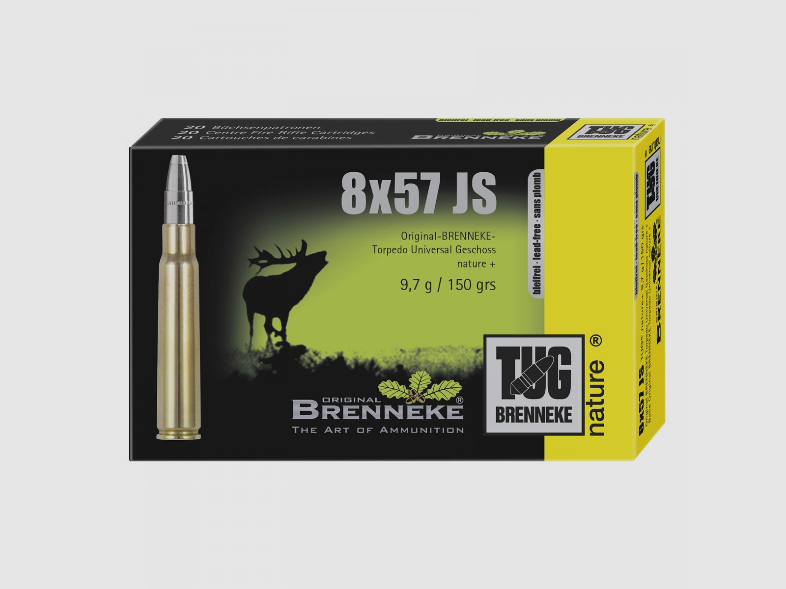 Brenneke 8x57 IS 150GR TUG nature+ 20 patronen