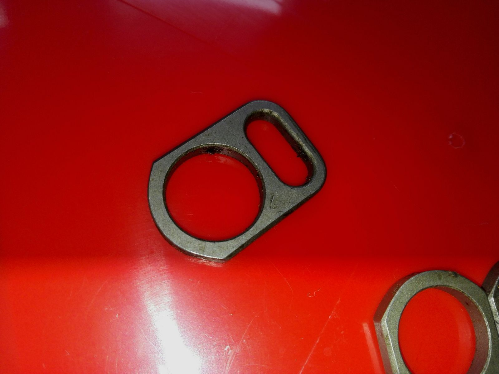 Original polnische AK 47 Gasblock Trageriemenplatten/gasblock sling mounting plates wie neu!   Tags: AKM AK74 Saiga MPi Yunker Type 56