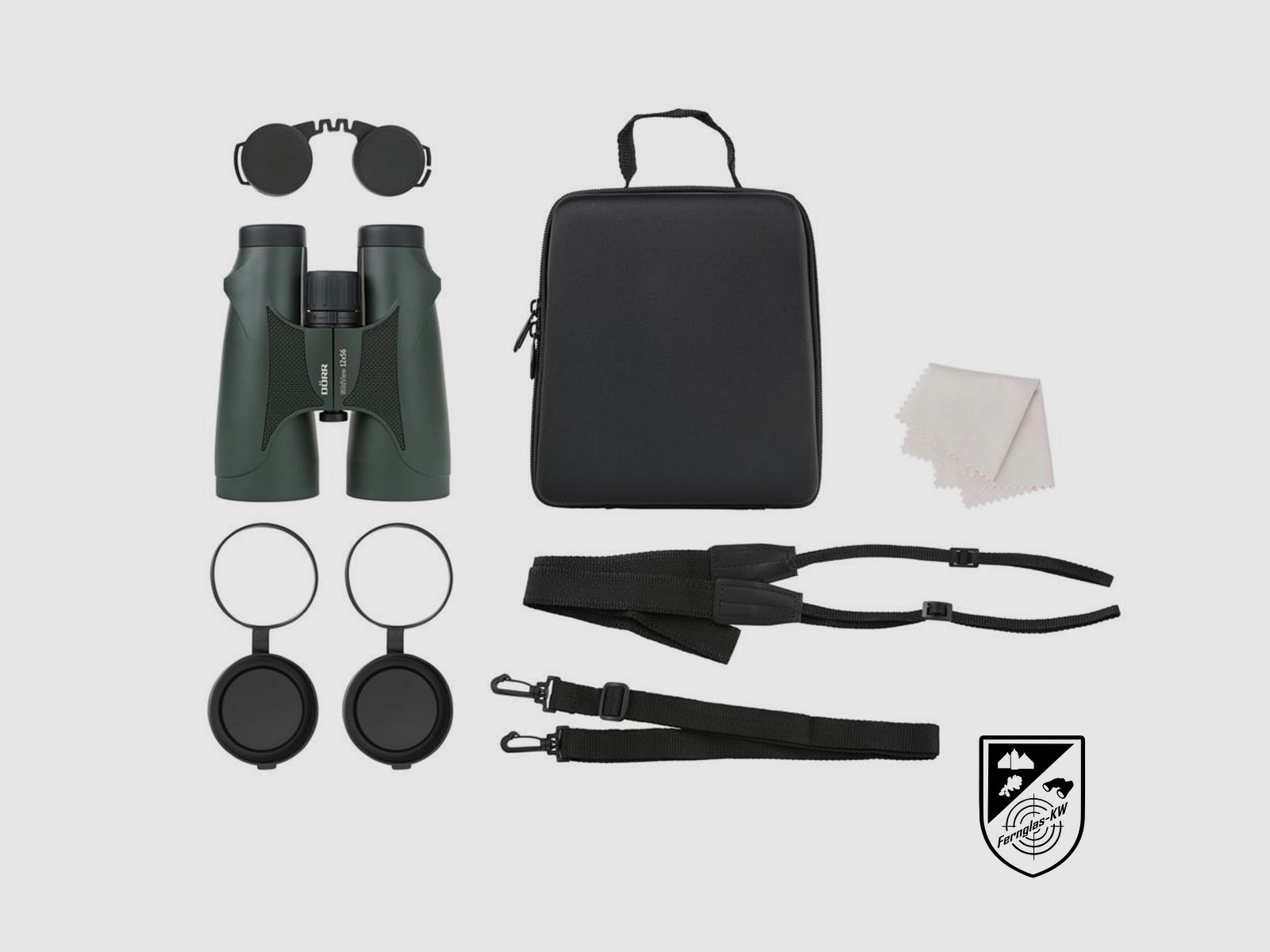 Door 533442 Wild View 12x56 roof prism binoculars with carrying case and shoulder strap