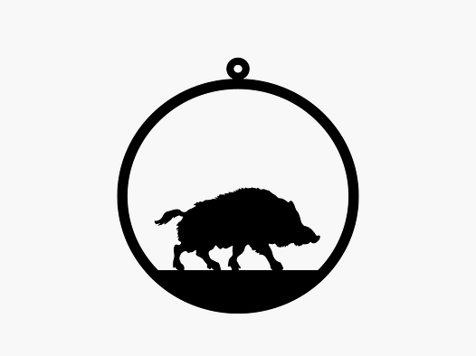 Petit pendentif décoratif "Sanglier"