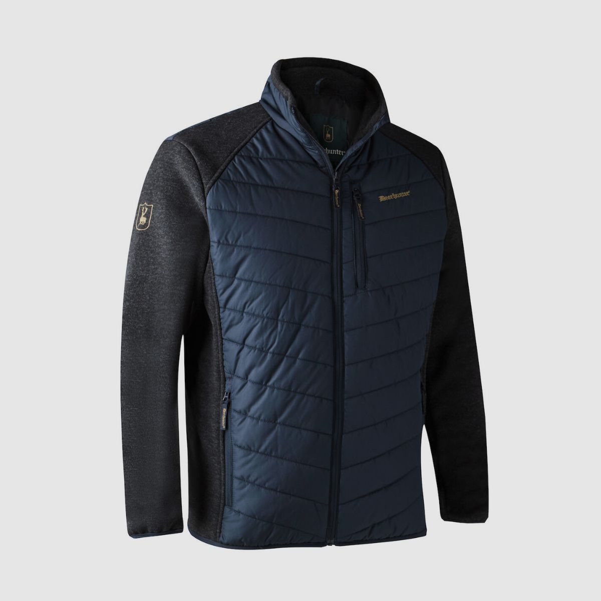 DEERHUNTER Moor Jacke wattiert mit Strick Dark Blue