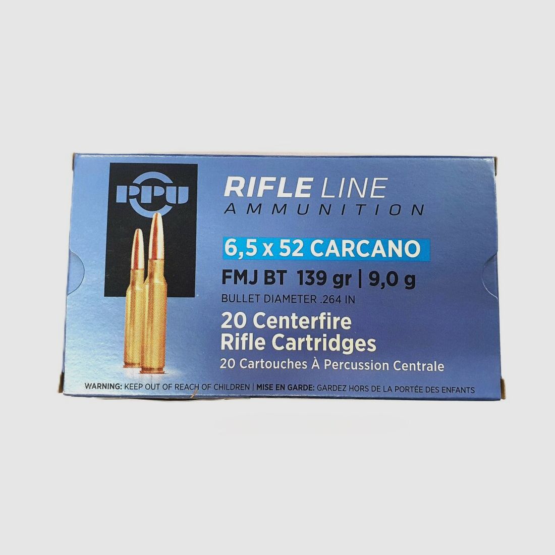 PPU Prvi Partizan 6,5x52 Carcano Vollmantel Boattail 9g / 139grs