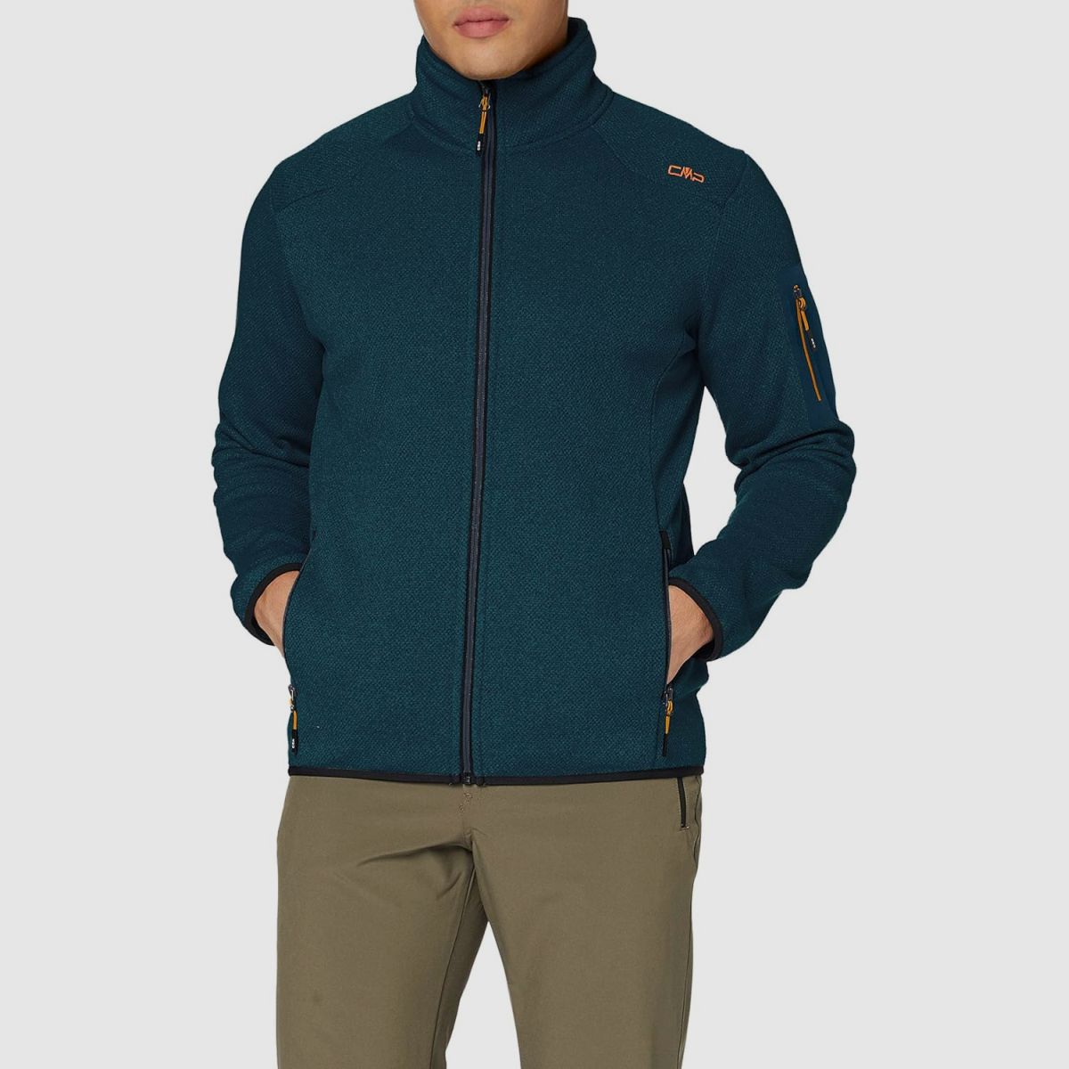 CMP Caballero Fleece Jacquard-Knit-Tech Verde