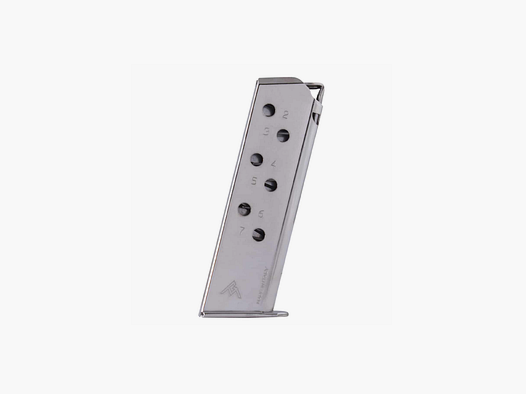 Walther PPK/S .380 ACP Steel Magazine, 7 Rounds, Nickel - MECGAR