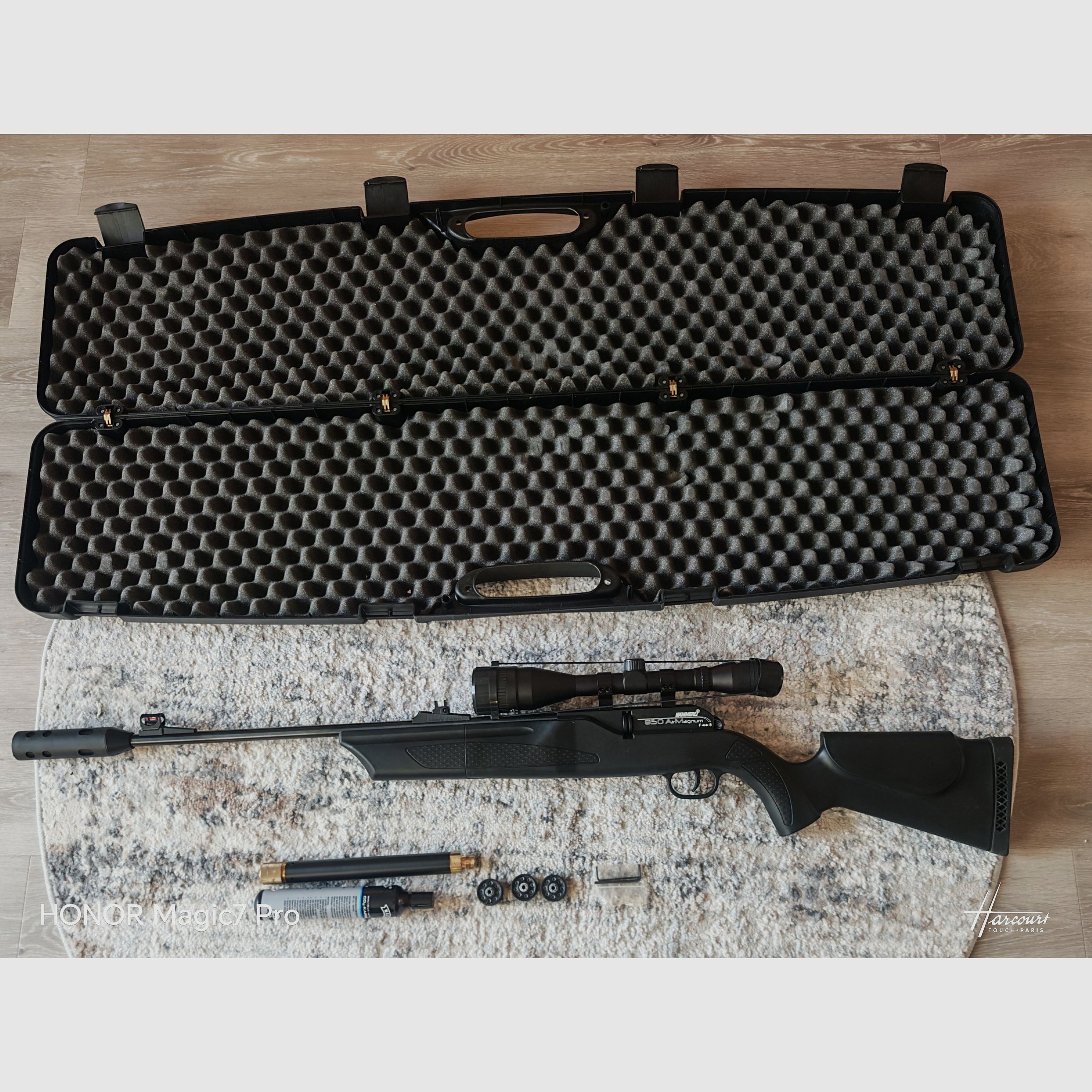 Hämmerli 850 CO2 carabine à air beaucoup d'accessoires, comme neuve !