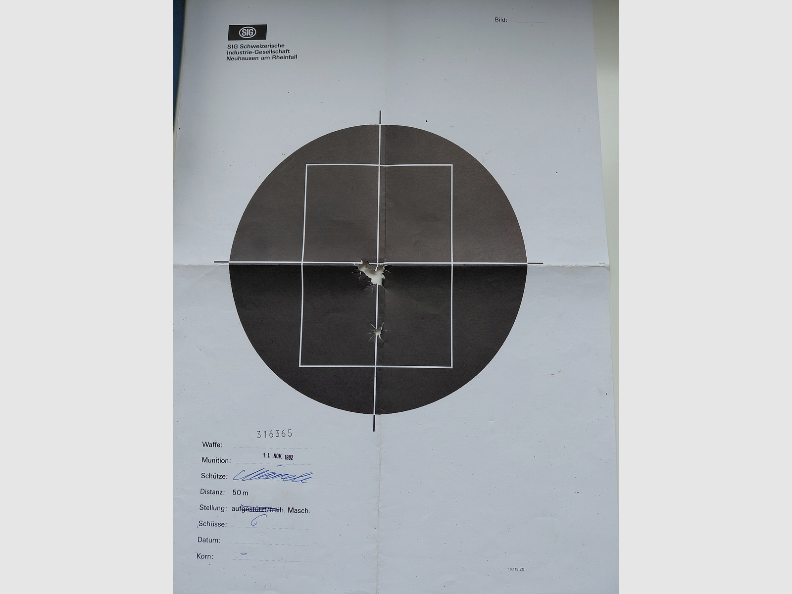 <SIG P210 -6 avec visée Berty