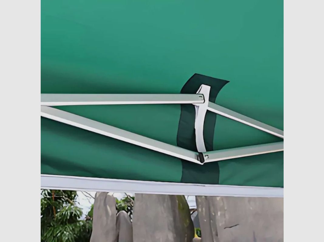 Grüne Aluminium-Faltpavillon 3x3 m mit Seitenwänden, Bild 4 von 10