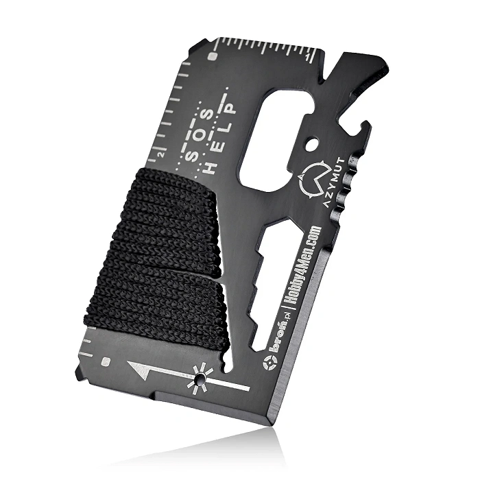 2x Multitool AZYMUT TOOL CARD karta wielofunkcyjna - 13 narzędzi + etui, 85/53 mm (H-O200930TC)