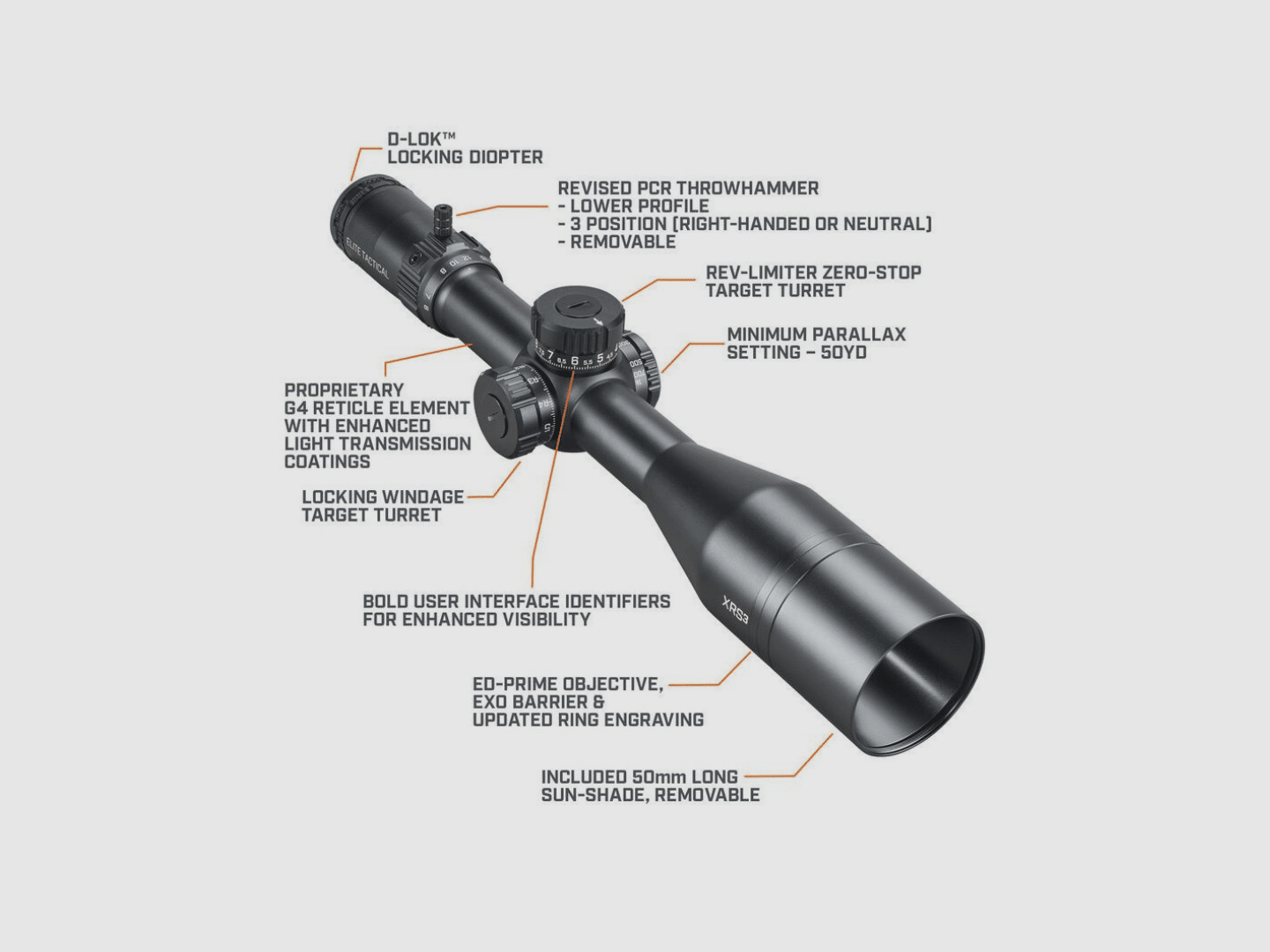 Zielfernrohr BUSHNELL ELITE TACTICAL XRS36-36×56 FFP G4P, Bild 8 von 11