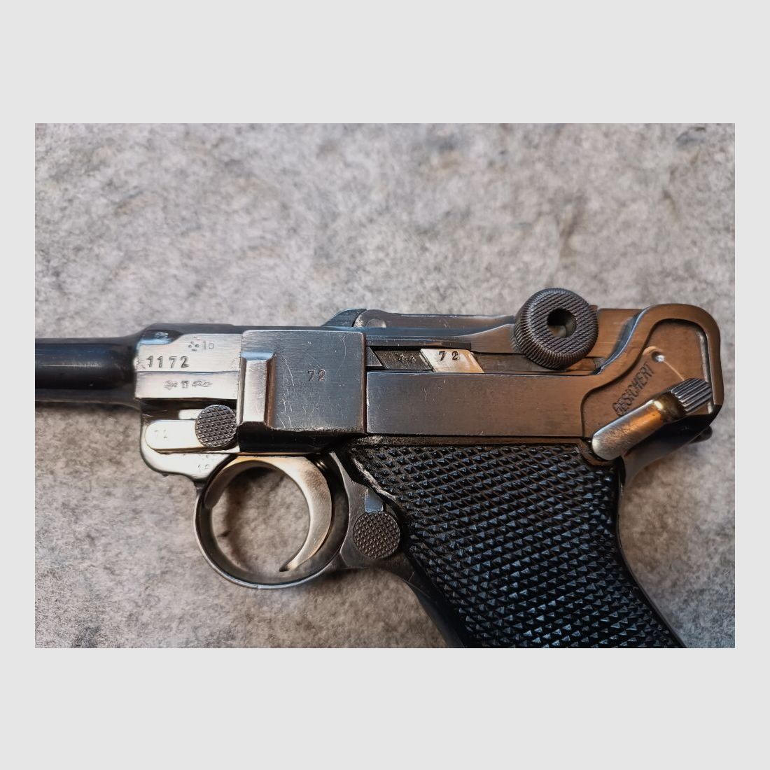 Mauser S/42 Luger P.08 1918 langer Lauf + Repro Holster Schaft