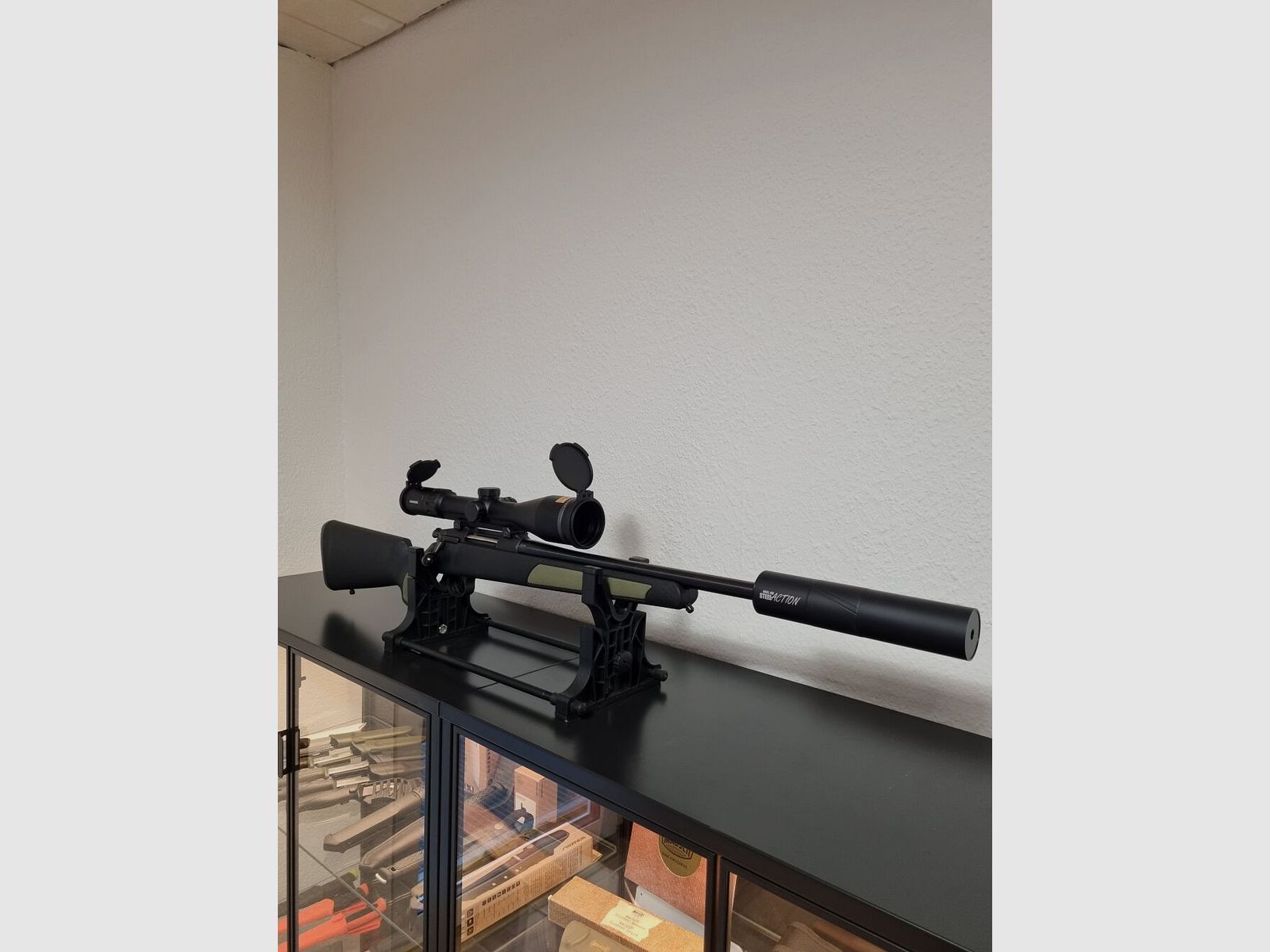 Steel action HS .308, mount, silencer, Minox 3-15x56 S