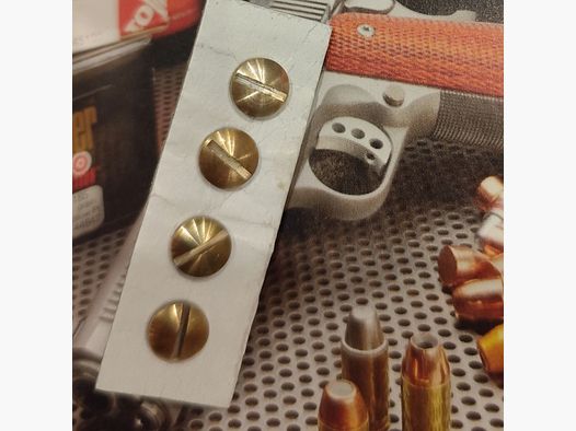 ❗1911 Griffschrauben, Edelstahl mit 23,8 Karat (~24 Karat) Gold echt vergoldet, sind matt