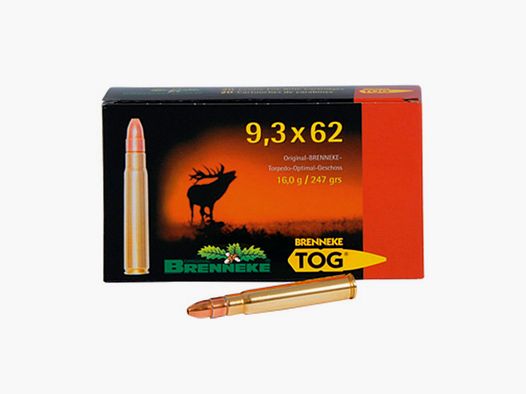Brenneke 9,3x62 247GR TOG 20 cartucce