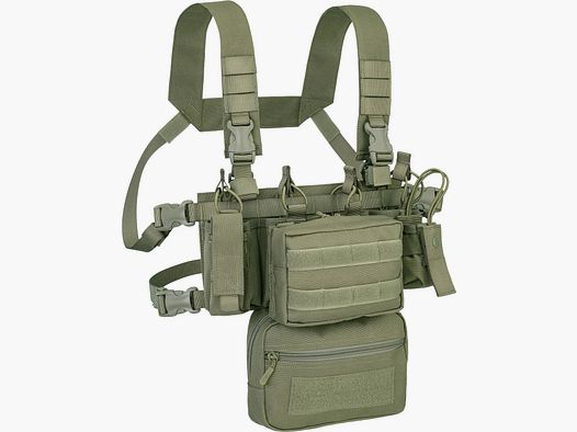 Defcon 5 Defcon 5 Chest Rig Combo Mini 900D Poly Molle - OD Green