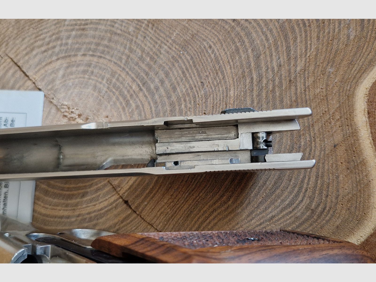 RÖHM RG 800 Pistole 8mm vernickelt mit Holzgriffschalen, gebraucht, OVP + Zubehör Schreckschuss