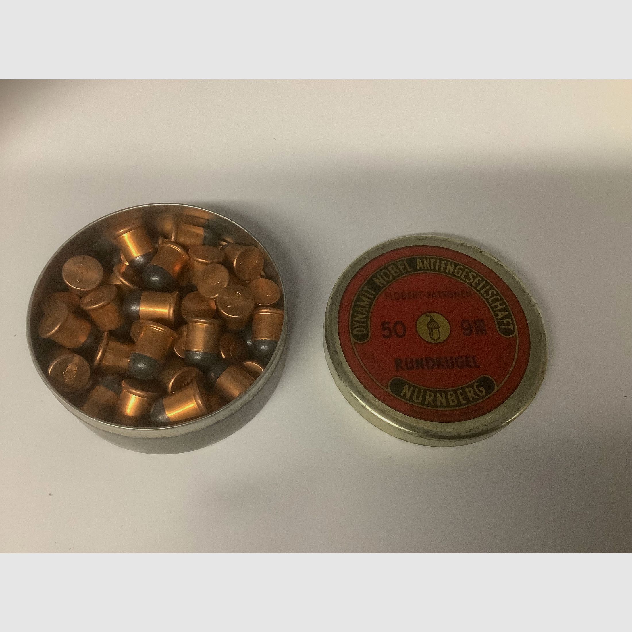 9 mm Flobert Patrone Rundkugel