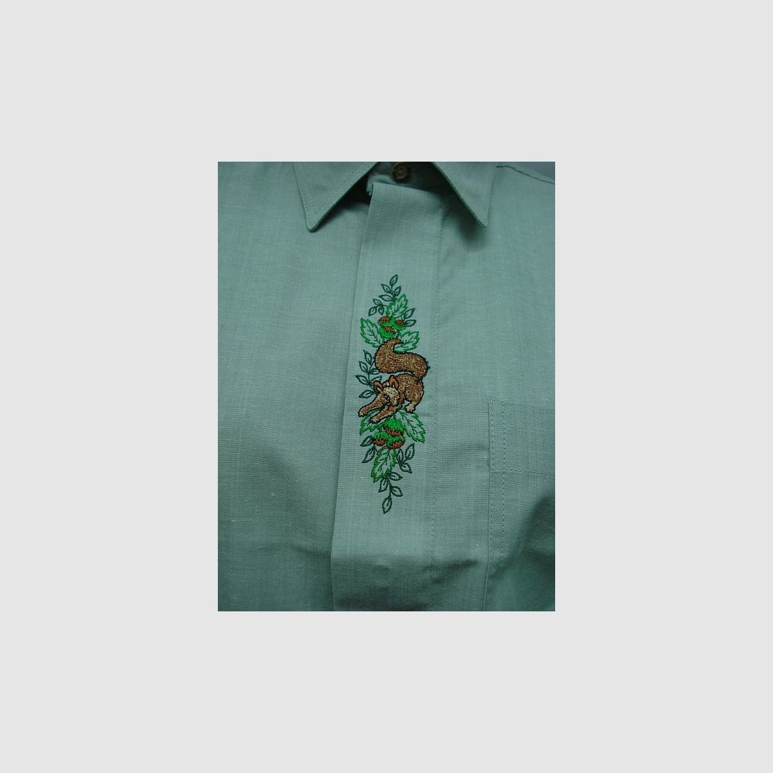 Landhaushemd 1/1-Arm, Gr.40 - Motiv Eichhörnchen