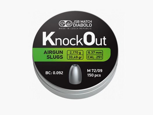 JSB Knock Out slugs 6,35mm (.251) MK1 | 33.49 grains