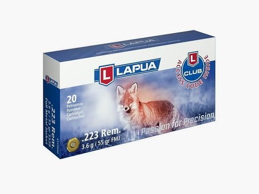 Lapua .223 Rem FMJ 55gr. - 20 Stk.